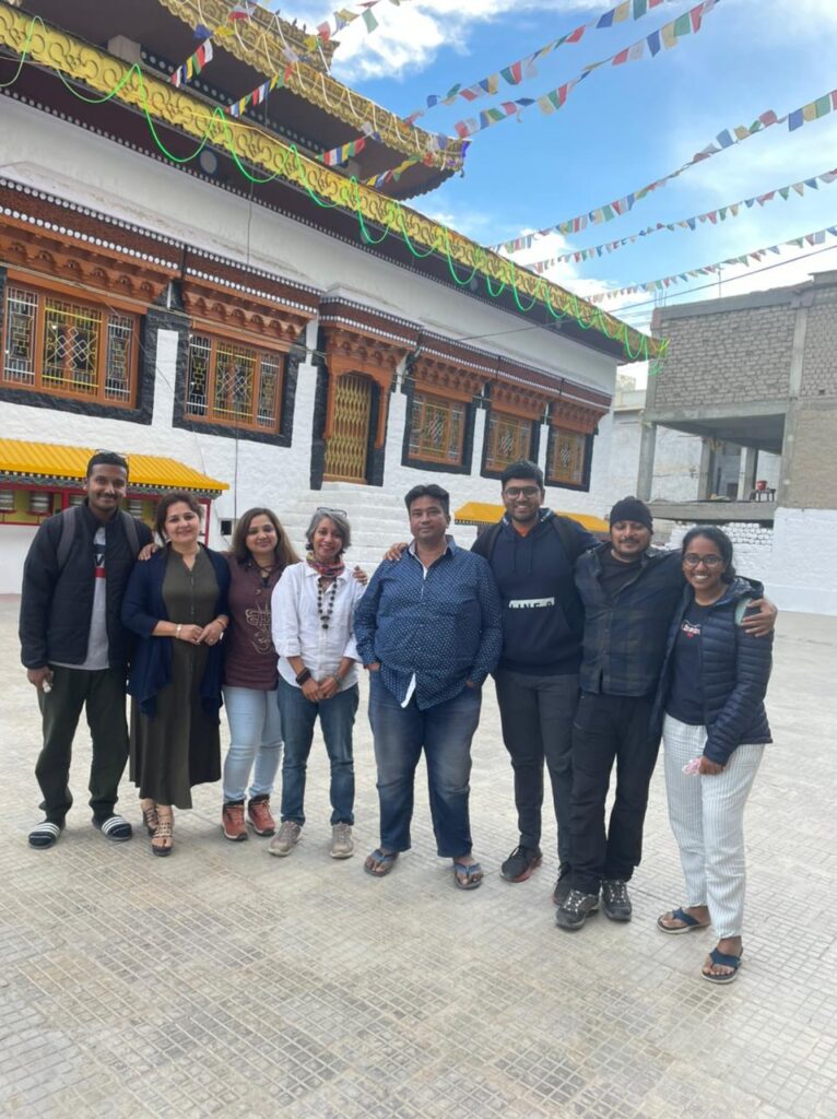 Pranic Healing Ladakh team gathered in Ladakh during a spiritual and healing journey in the Himalayas